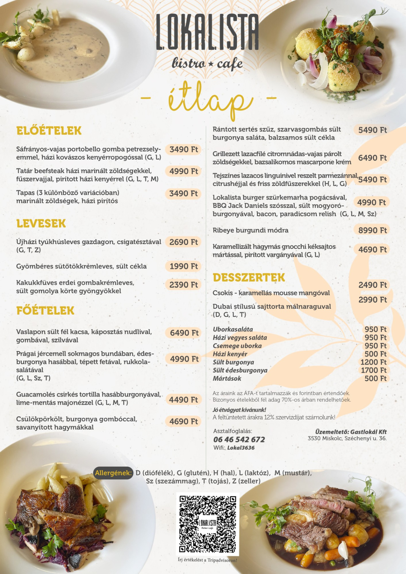 Magyar étlap - Lokalista Bistro